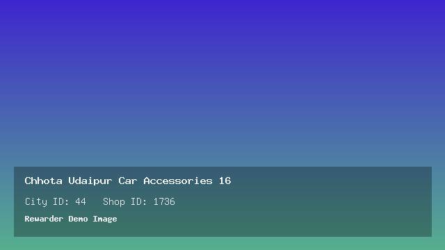 Chhota Udaipur Car Accessories 16